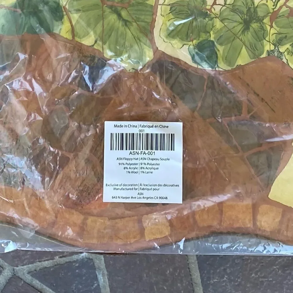 👒ASN Harper soft felt floppy hat in tan NWT! Adjustable size. Great for travel.